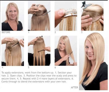 how to wear clip in extensions