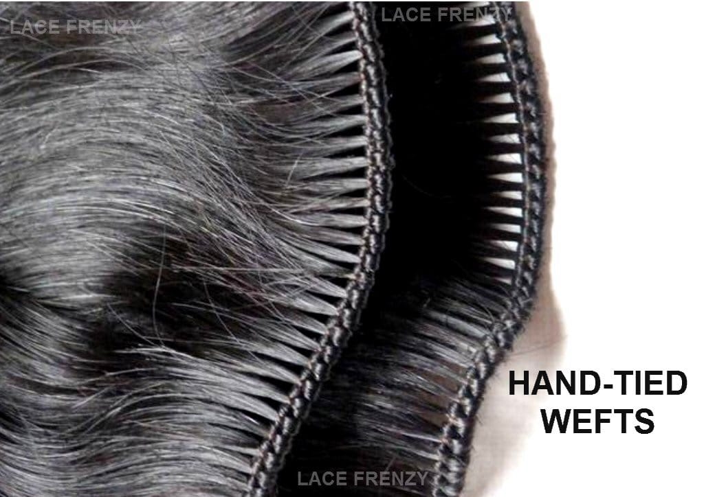 hand-tied weft extensions